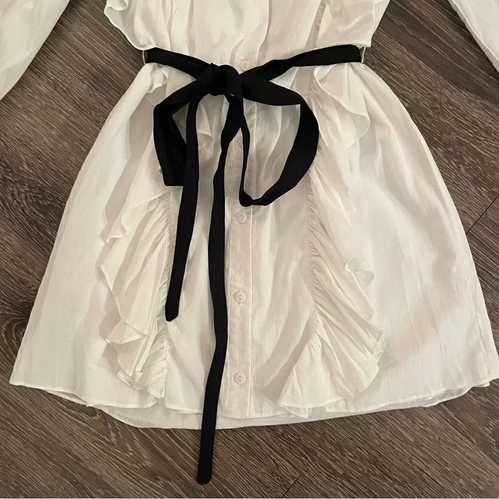 Mlm Label Miller Ruffle Shirtdress - Picture 4 of 10